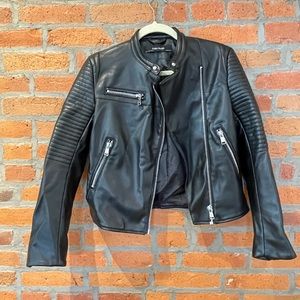Zara faux leather moto jacket